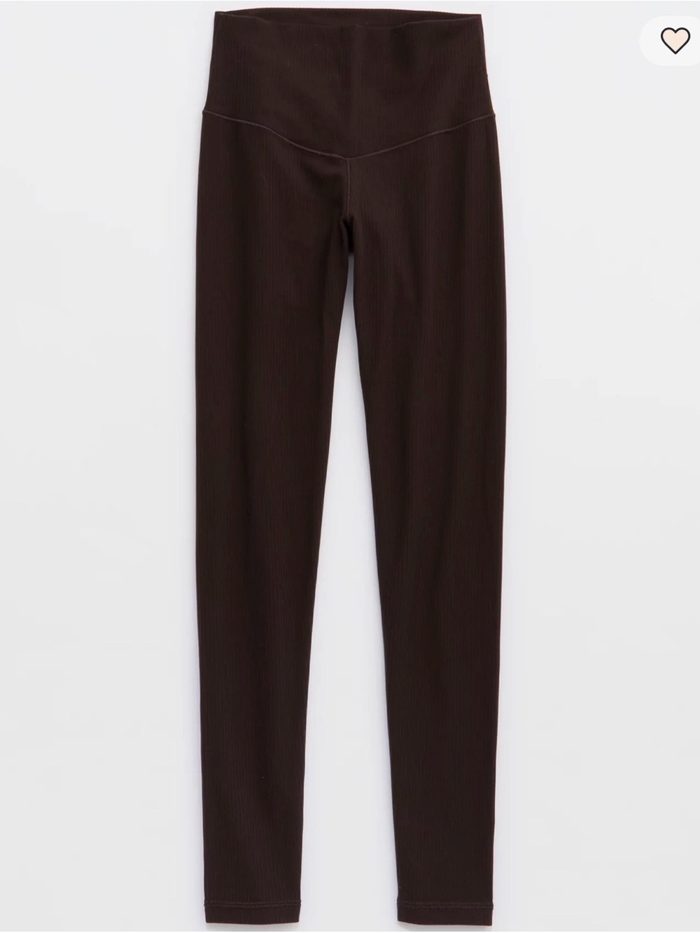 New OFFLINE By Aerie Real Me XTRA High Waisted Ribbed Legging Deep Earth Brown M - Picture 4 of 12